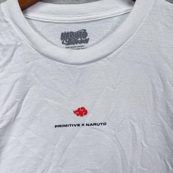 Naruto x Primitive Akatsuki T Shirt Itachi Sasuke L/S Gang Crew Anime Tee L - Picture 3 of 5